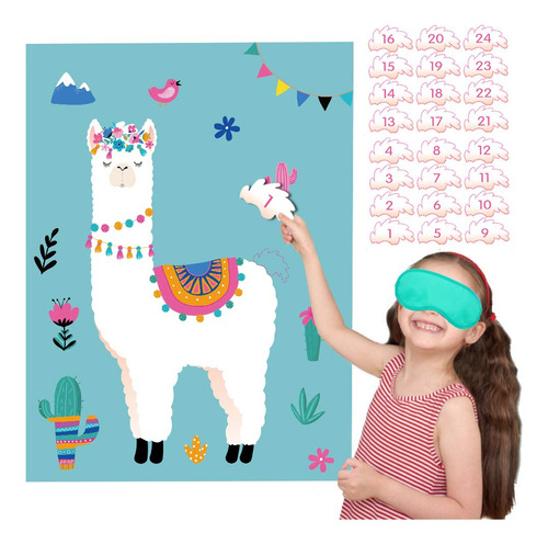 Pin The Tail On The Llama Fiesta Party Games Cactus Cin...