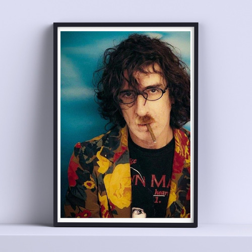 Cuadro Charly Garcia Fumando 30x40cm Deco Listo P Colgar