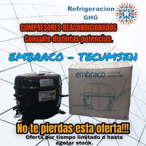 Motor Compresor Embraco Bocha Heladera 1/5 Gas R134 Repjul