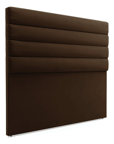 Cabeceira California Para Cama Box King 190 Cm Suede Marrom