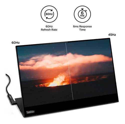 Monitor Thinkvision M14t Usb-c Mobile With Touch Screen - Bl