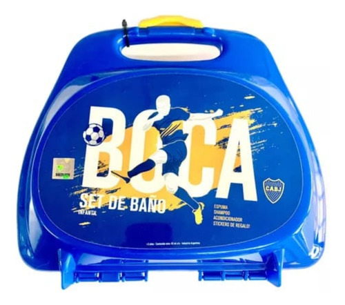 Lonchera Plastica Boca Juniors. Set De Baño Con Accesorios