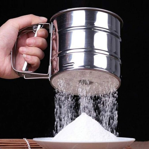 Tamizador Harina Cernidor Acero Inoxidable A Gatillo Medidor