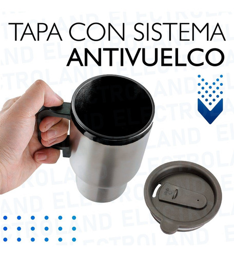 Imagen 4 de 10 de Jarra Taza Calentador Térmico Para Auto Acero Inoxidable 12v