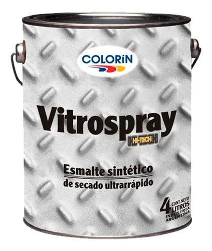 Pintura Vitrospray Sintético Ultra Rápido  X 4 Lts. Negro