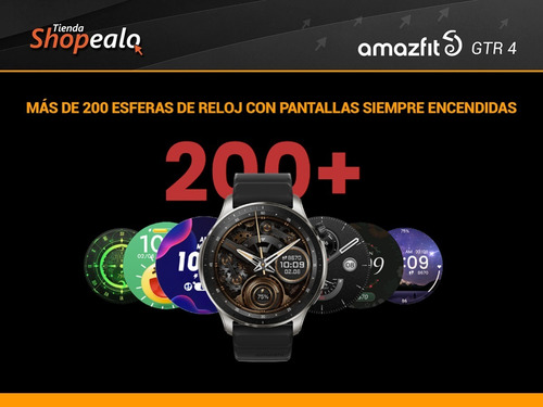 Imagen 6 de 10 de Smartwatch Reloj Inteligente Amazfit Gtr 4 Negro Spo2 Cuota*
