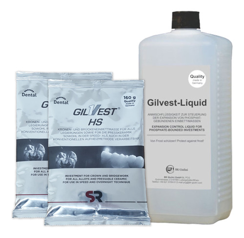 Revestimiento Gilvest 2kg Avio Po+liq Fija Protesis Dental 