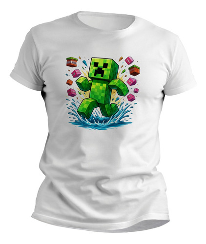 Remeras Minecraft Adultos Estampados Originales - 7558