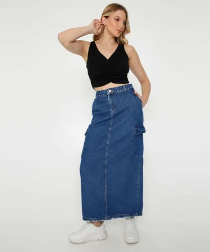 Saia jeans longa best sale marisa