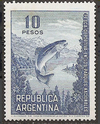 Argentina 1974 Correo Ordinario: Pesca Deportiva