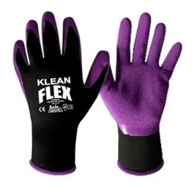 Guantes Recubierto De Nitrilo Morado Klean Flex  X 4 Pares