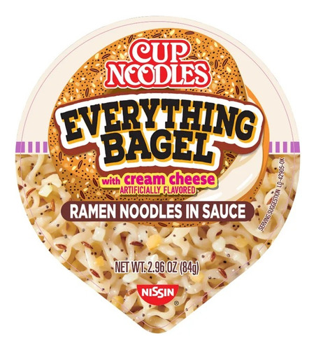 Fideos Ramen Sabor Bagel Con Poppy Seed Y Queso Crema 84g