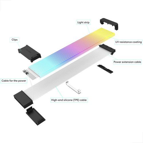 Cabo Extensor Strimer Wireless Rgb 24p-t Com Controladora Lw