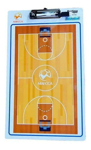 Imagen 1 de 3 de Tabla Pizarra Táctica De Basketball Para Dt Basquetbol