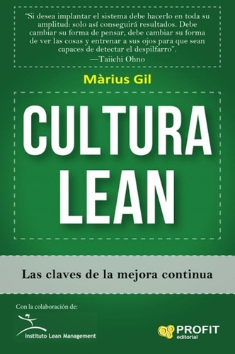 Libro Cultura Lean - Gil, Marius
