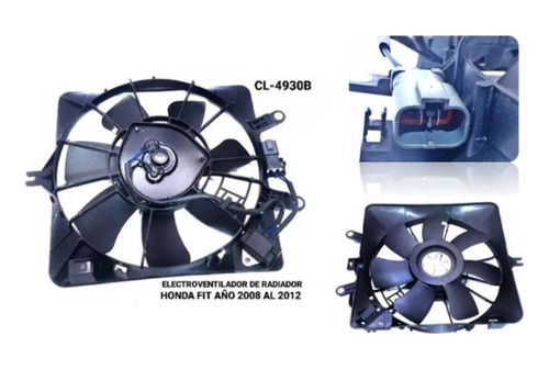 Electro Ventilador De Radiador Honda Fit Año 2008 Al 2012