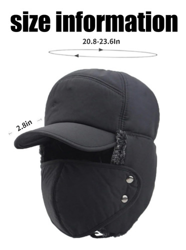 Gorro 3 En 1 Xirujnfd Cálido Para Hombre Con Orejeras Color Talle Diseño De La Tela