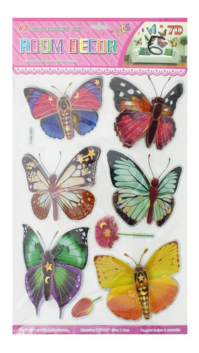 Set Calcomania Mariposa Decorativa 3d Pared Hogar Okf-88