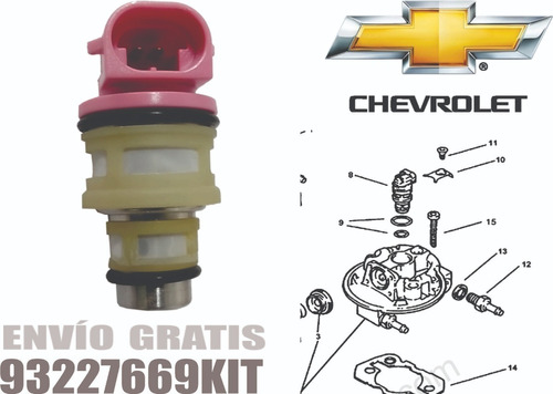 1 Inyector Gasolina Rosa Chevrolet Chevy 1.6l Tbi 94-02