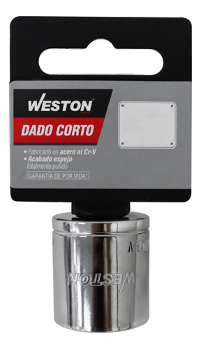 Dado Corto Cuadro 1/4 6 Puntas, 8mm