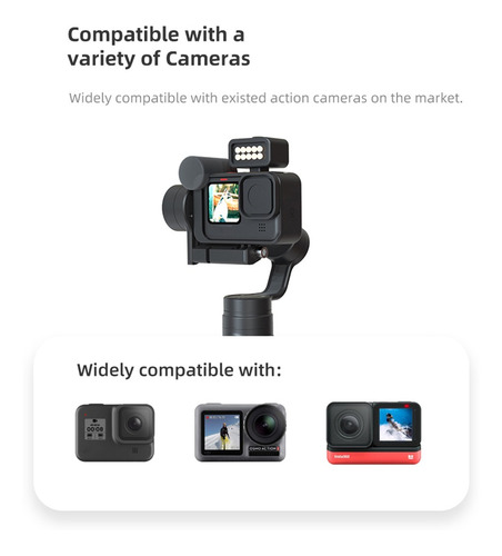 Imagen 10 de 10 de Estabilizador Gopro 11/10/9/8 Insta360 Inalámbrico Osmo Anti