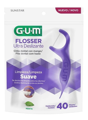 Gum Hilo Dental (887) Flosser Ultra Deslizante X 40 Unidades