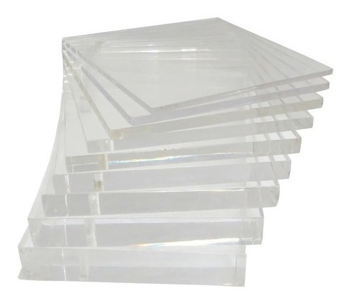 Chapa Placa Acrilico Cristal Transparante 60 X 40 Cm 6mm