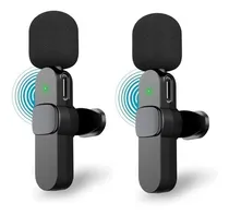 Comprar Kit 2 Microfones Sem Fio De Lapela Android Profissionais K9 Cor Tipo C
