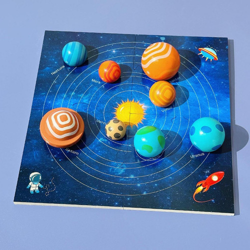 Space Planets Jigsaw Puzzle Science Toy Board Game Early