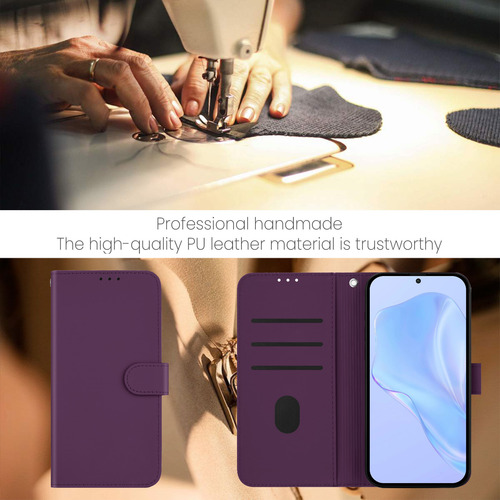 Funda Para Motorola Edge 50 Fusion-kickstand, Ranuras Tipo Cartera, A Prueba De Golpes, Piel Mate, Cartera De Piel