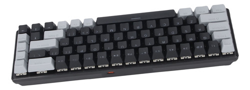 Teclado Mecánico Cableado 60% Rgb Azul 68 Teclas Gaming Para