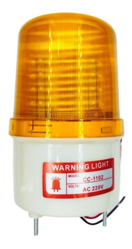 Baliza Led Destellante 220v Apernada Emergencia Amarillo