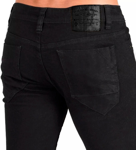 Pantalón Negro Caballero Skinny Slim Bolsa Seccionada