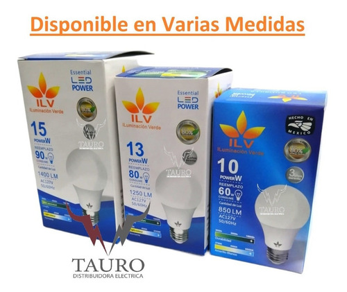 Imagen 2 de 3 de 10 Pza Foco Led 15w Ahorrador Alta Gama Luz Blanca Oferta