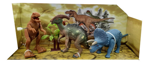 Set Dinosaurios X3 Chicos 7095 T-rex Triceratops Cuota