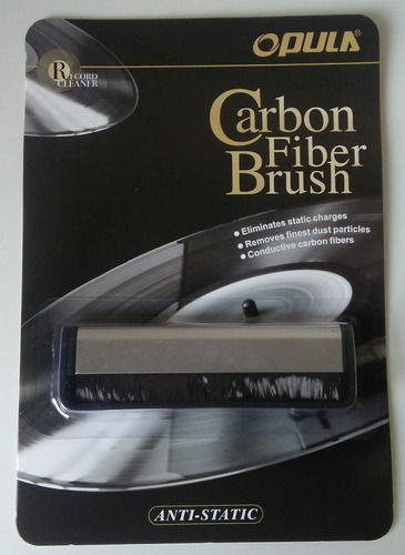 Imagem 1 de 7 de Escova Anti Estática De Fibra Carbono Opula Limpeza Lp Vinil