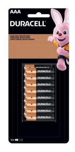 Pilha Alcalina Aaa Duracell Cartela C/16 Unidades Econopack