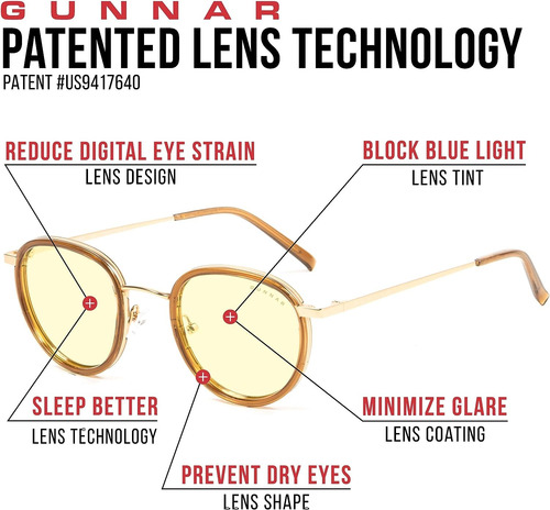 Lentes Gamer Profesionales Computadora Bloq Luz Azul Gunnar