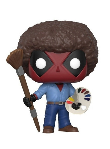 Funko Pop Marvel #319 Deadpool As Bob Ross Original Loose
