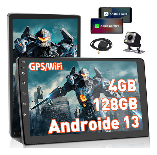 Autostereo IPS HD 9 inch Screen 4 256GB Android 13 Wifi Gps with Carplay Essgoo arr9001