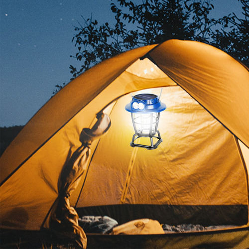 Lámpara Solar N Para Acampar Power Bank, Recargable Por Usb
