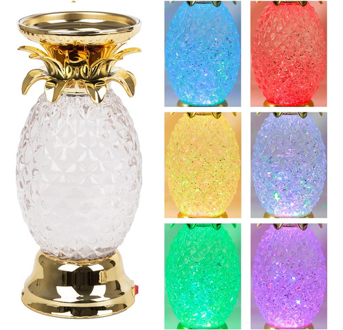 Lámpara De Lava Yakii 9.5 De Piña Con Cambio De Color De Le