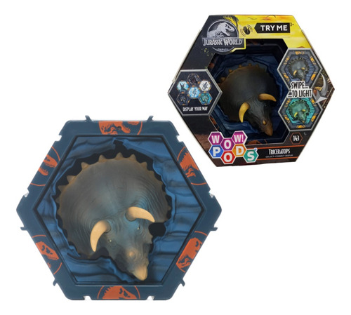 Figura Luminosa Wow Pod Jurassic World Triceratop Colección