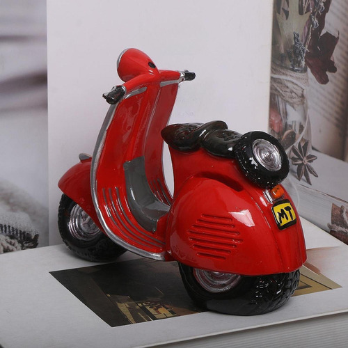 Piggy Bank Saving Pot Ornament Decoración Del Motocicleta