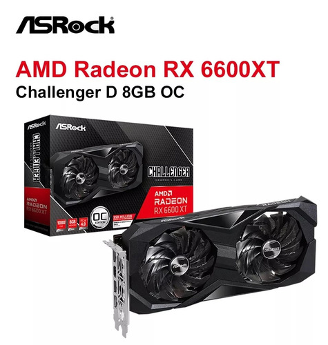 Placa de vídeo AMD ASRock  Challenger Radeon 6600 Series RX 6600 XT RX6600XT CLD 8GO OC Edition 8GB