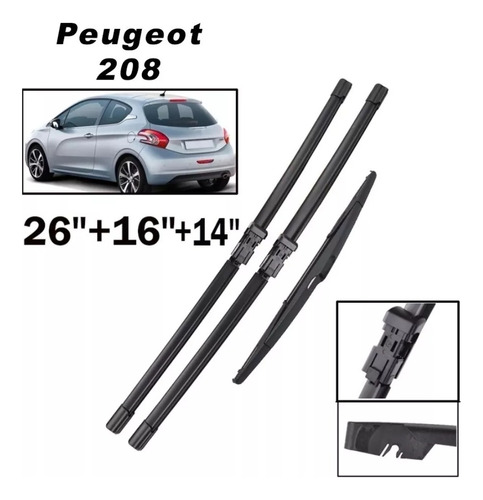 Kit Plumillas Peugeot 208