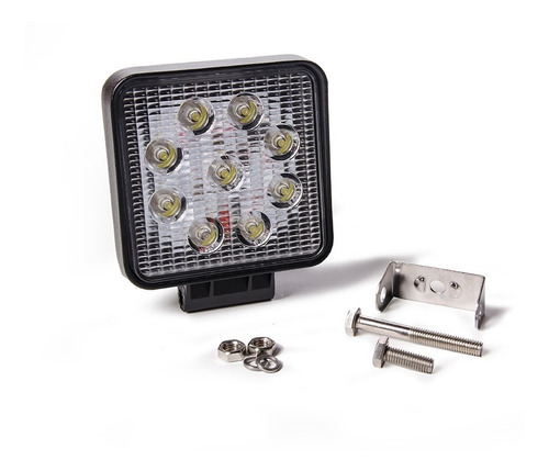 Faro Led Proyector 27w 9 Led 2025lm Cuadrado 4x4 Moto Cuatri