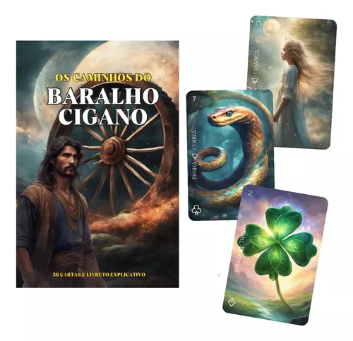 Baralho Tarot Cigano Deck Lenormand 36 Cartas Plastificado