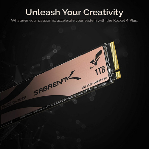 Sabrent 1tb Rocket 4 Plus Nvme 4.0 Gen4 Pcie M.2 Interno...