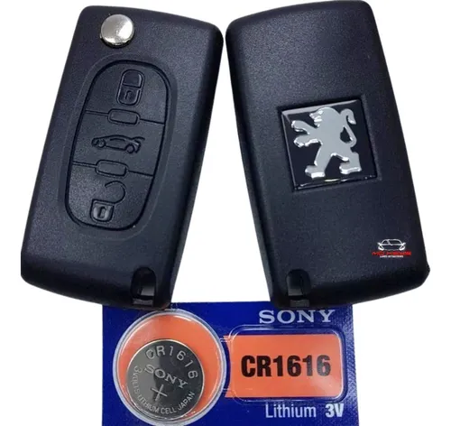 Qu Carcasa Llave Peugeot 207 307 308 407 408 3 B Con Pila